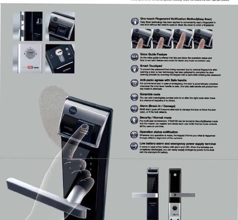 Model Yale 4109 có thiết kết hiện đại, sang trọng 2