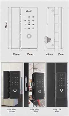 Khoá vân tay cửa kính O’Lok G503 2