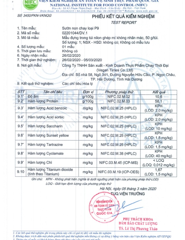 Các báo cáo kiểm tra an toàn thực phẩm liên quan