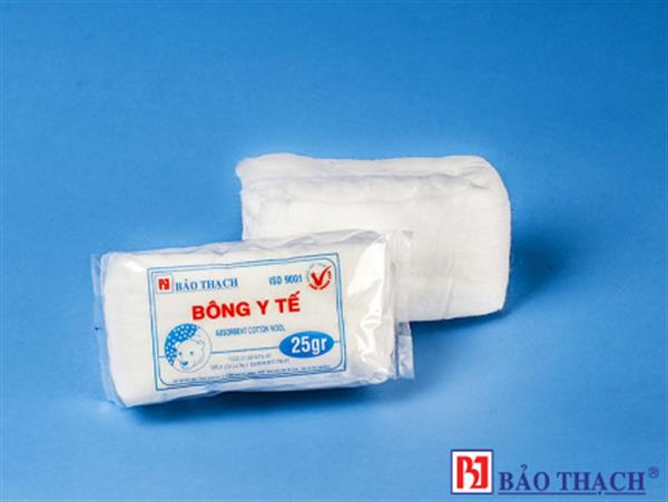 Bông y tế (25gr 1 gói, 1 thùng 100 gói)