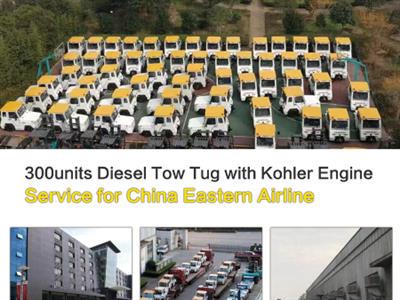 300units Diesel Tow Tug with Kohler Engine Service for China Eastern Airline