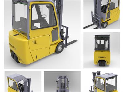 GS Electric Forklift (3-Wheel) with Cabin
