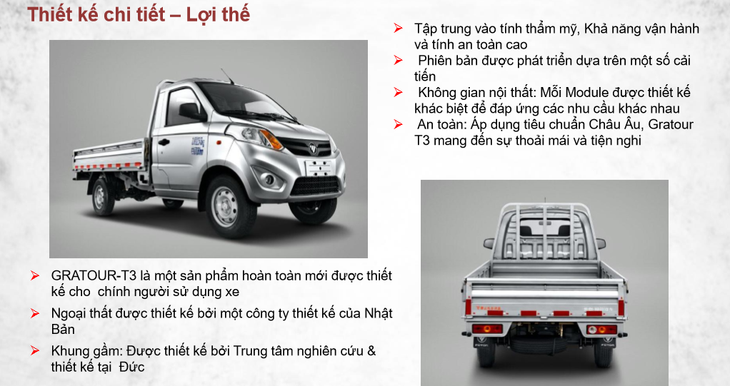 Giới thiệu sản phẩm mới  Foton Mini Truck Gratour T3 4