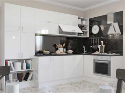 Tủ bếp Acrylic màu trắng