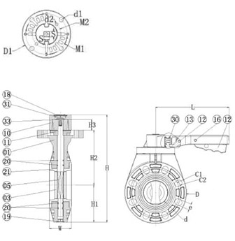 Van bướm nhựa PVC 2
