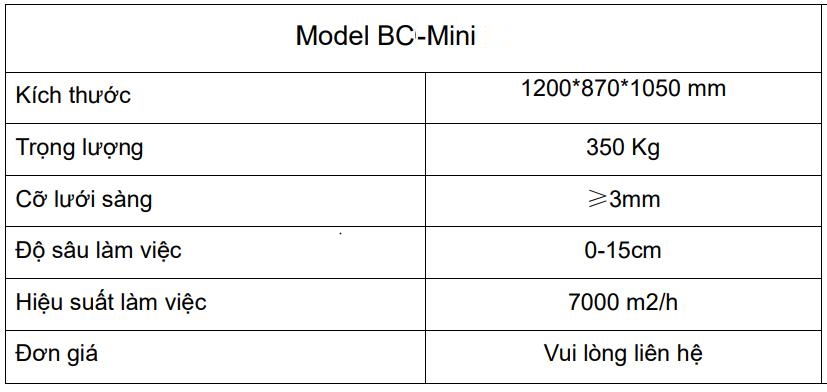 Máy cào sàng rác bãi biển mini sử dụng máy kéo