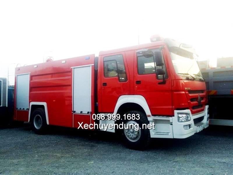 Xe chữa cháy 7 khối Howo 6m3 nước 1m3 bọt