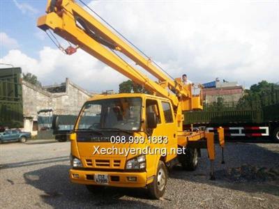 Xe thang nâng người 16m (16 mét) làm việc trên cao Isuzu cần gấp khúc