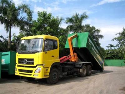 Xe chở rác thùng rời Hooklift Dongfeng 14 khối