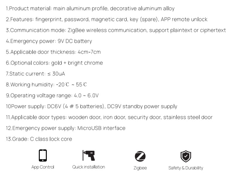 T801-1 Smart door lock 1